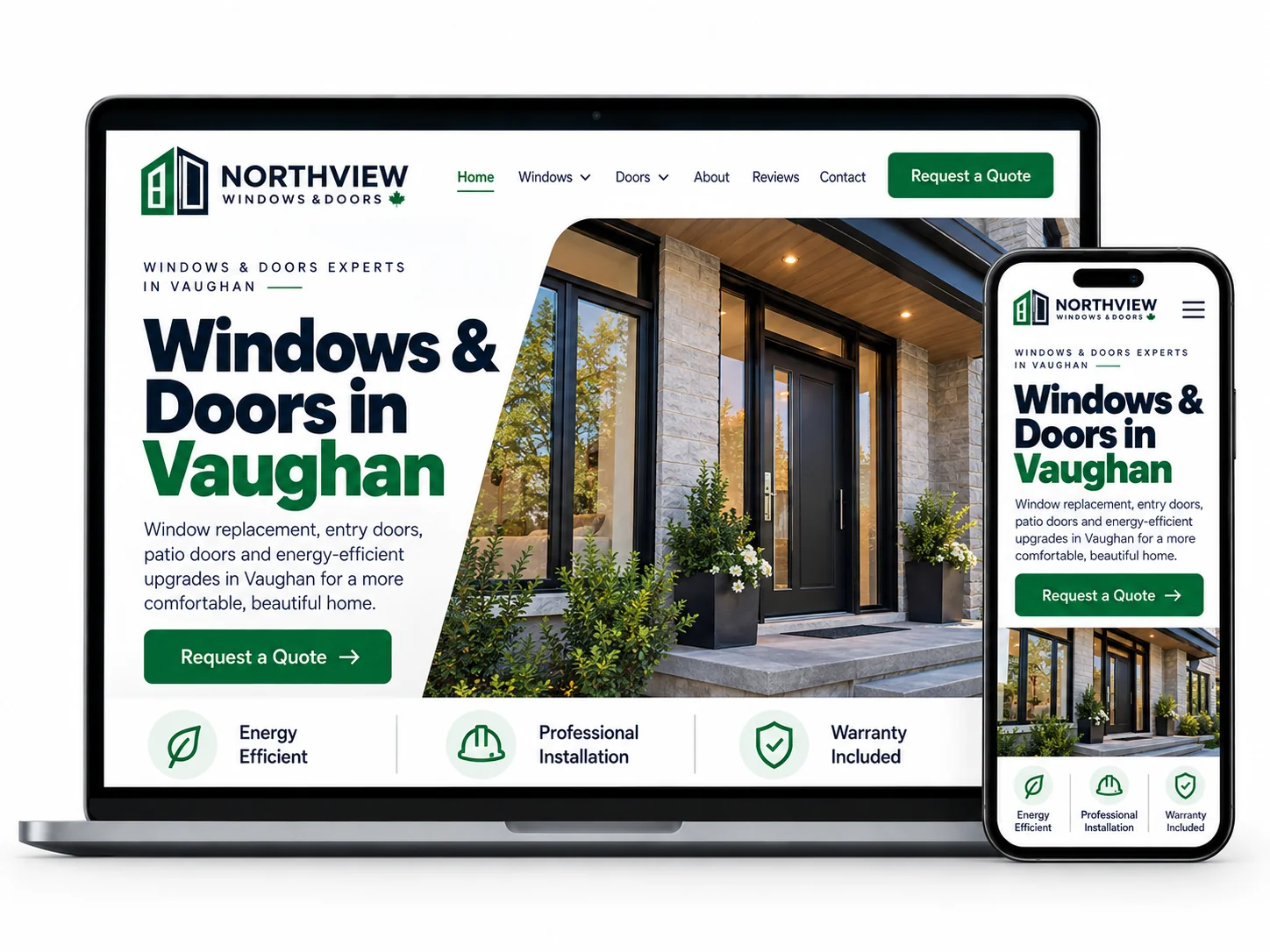 Northview Windows & Doors Windows & Doors website design concept